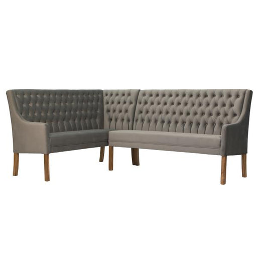 Montgomery Velvet Buttoned Back Corner Dining Bench - Choice Of Sizes - The Furniture Mega Store 