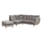 Milly Fabric Corner Chaise Sofa & Footstool - Choice Of Colours - The Furniture Mega Store 