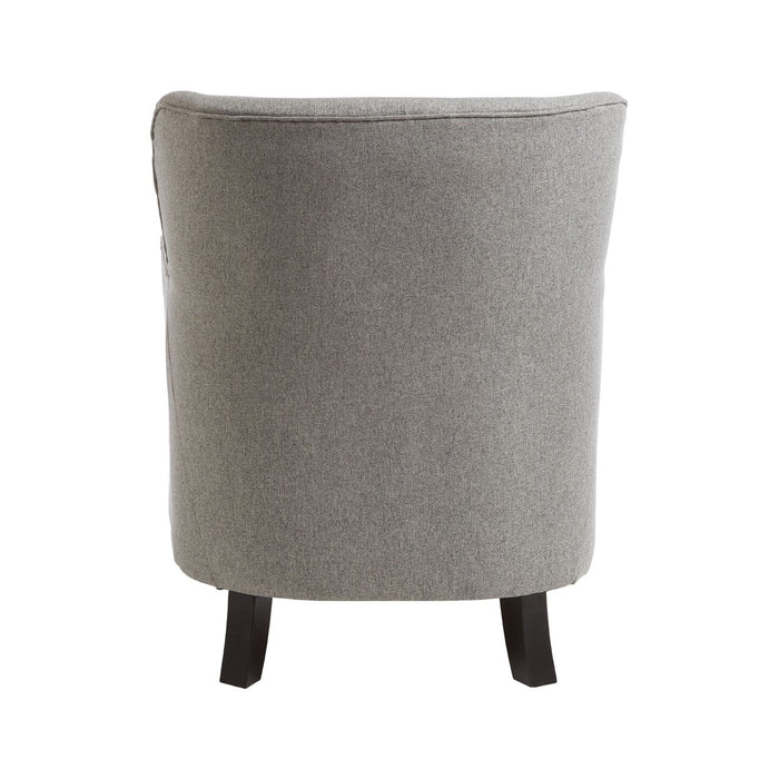Grey Chair & Footstool - The Furniture Mega Store 