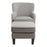 Grey Chair & Footstool - The Furniture Mega Store 