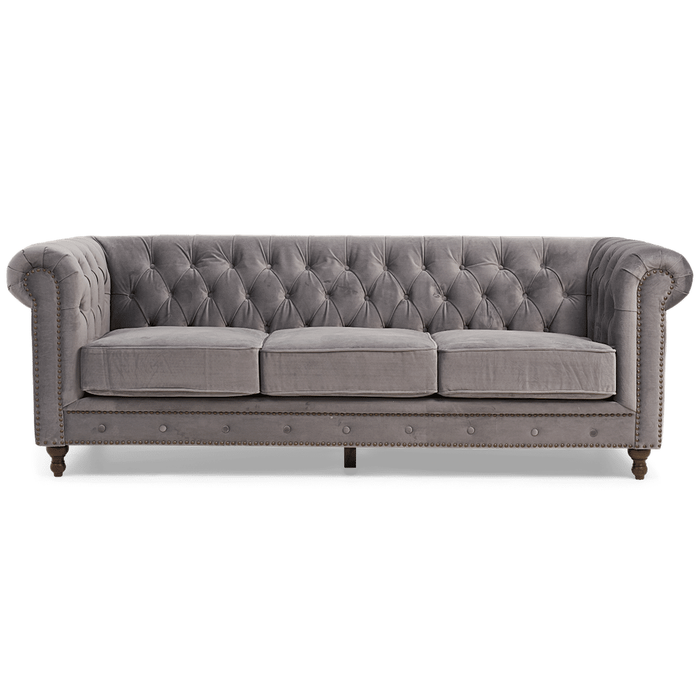 Eleanor Plush Velvet Chesterfield Sofa & Chair Collection - Choice Of Colours - The Furniture Mega Store 