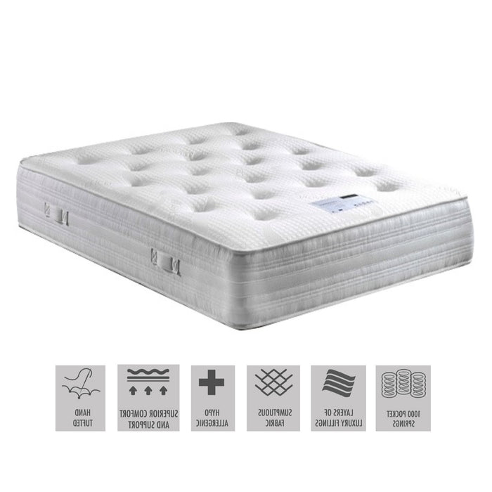 Grosvenor 1000 Pocket Sprung Mattress - The Furniture Mega Store 