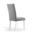Neptune Round White Dining Table & 4 Grey Linen Dining Chairs Set - The Furniture Mega Store 