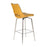 Mako Yellow & Grey Stitch Leather Swivel Bar Stool - The Furniture Mega Store 