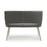 Mako Graphite Grey & Yellow Stitch Leather Dining Bench - 120cm - The Furniture Mega Store 