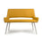 Mako Yellow & Grey Stitch Leather Dining Bench - 120cm - The Furniture Mega Store 