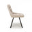 Swivel Cream Leather Effect Dining Chairs - Set Of 2 - The Furniture Mega Store 