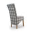 Krista Roll Back Herringbone Check Cappuccino Dining Chairs - Set Of 2 - The Furniture Mega Store 