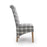 Krista Roll Back Herringbone Check Cappuccino Dining Chairs - Set Of 2 - The Furniture Mega Store 