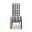 Krista Roll Back Herringbone Check Cappuccino Dining Chairs - Set Of 2 - The Furniture Mega Store 