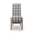 Krista Roll Back Herringbone Check Cappuccino Dining Chairs - Set Of 2 - The Furniture Mega Store 