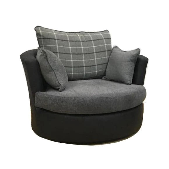 Darwin Swivel Chair - Choice Of Fabrics - The Furniture Mega Store 