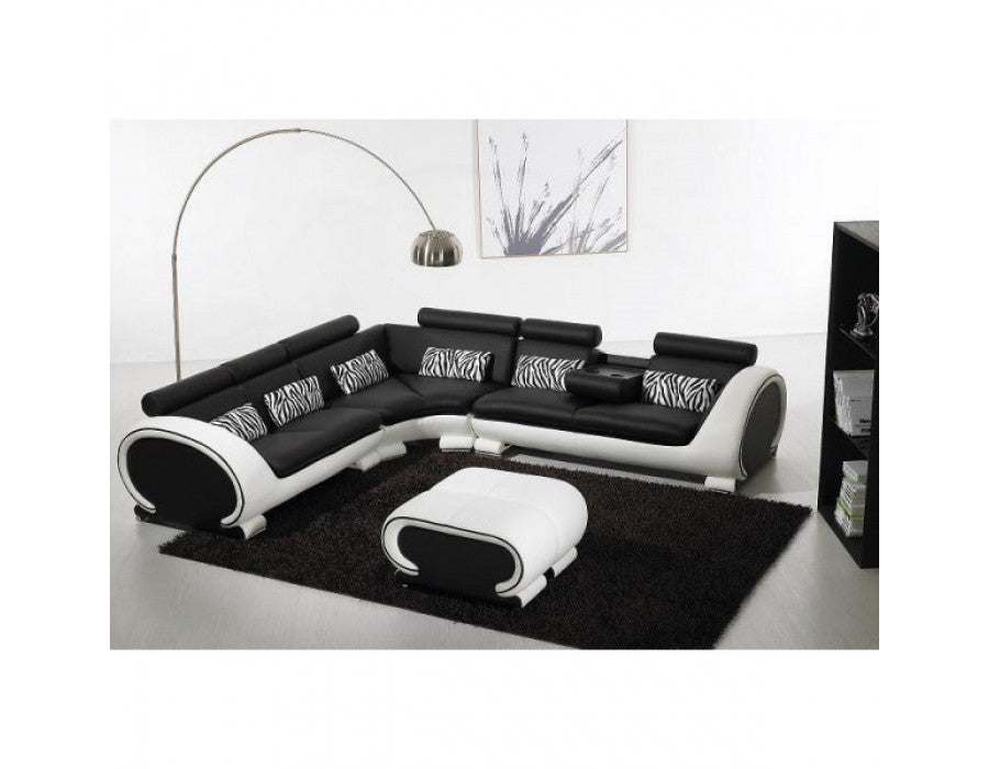 Jazz Leather Corner Sofa - The Furniture Mega Store 