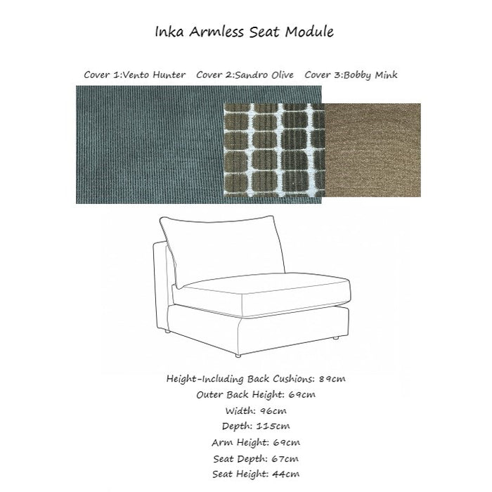 Inka Modular Sofa Collection - Choice Of Fabrics - The Furniture Mega Store 