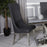 Jupiter Grey Faux Leather & Chrome Dining Chairs - Set Of 2 - The Furniture Mega Store 