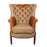 Knightsbridge Harris Tweed & Vintage Leather Wingback Chair - Various Options - The Furniture Mega Store 