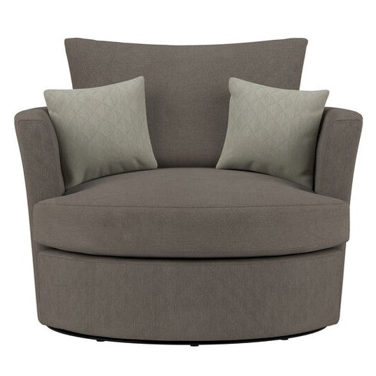 Lucy Fabric Swivel Chair - Choice Of Colours - The Furniture Mega Store 