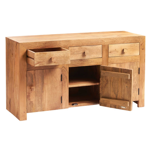 Maya Light Mango Wood Large Sideboard - The Furniture Mega Store 