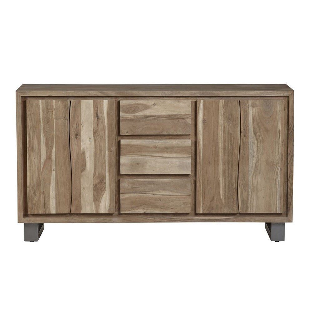 Prague Live Edge Extra Large 2 Door 3 Drawer Sideboard - The Furniture Mega Store 