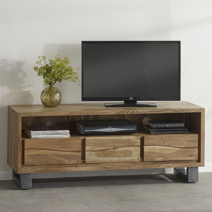 Prague Live Edge Wide Media  - 140cm - The Furniture Mega Store 