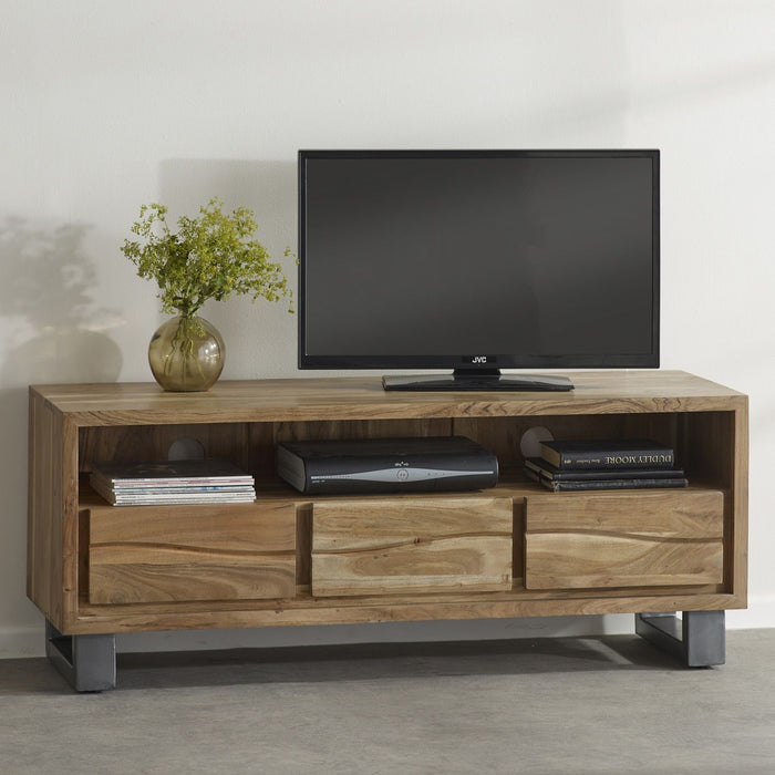 Prague Live Edge Wide Media  - 140cm - The Furniture Mega Store 