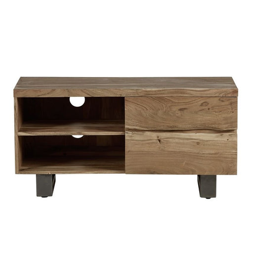 Prague Live Edge 2 Drawer TV Unit - 110cm - The Furniture Mega Store 