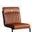 Prague Live Edge Collection Brown Leather Dining Chairs - Set Of 2 - The Furniture Mega Store 