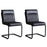 Prague Live Edge Collection Dark Grey Leather Dining Chairs - Set Of 2 - The Furniture Mega Store 