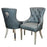Chelsea Leather Lion Knocker Back & Steel leg Dining Chairs - Set Of 2 - Choice Of Colours - The Furniture Mega Store 