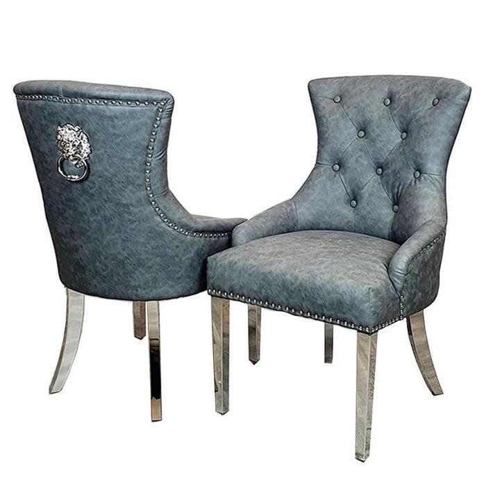 Leather knocker chairs deals
