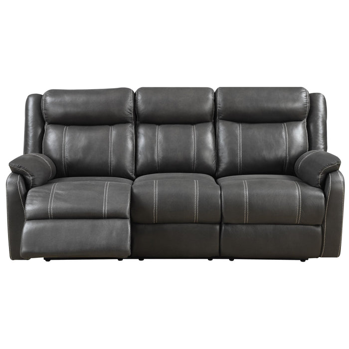 Leeds 3 Seater Recliner Sofa & 2 Armchairs Set - Gun Metal Grey - The Furniture Mega Store 