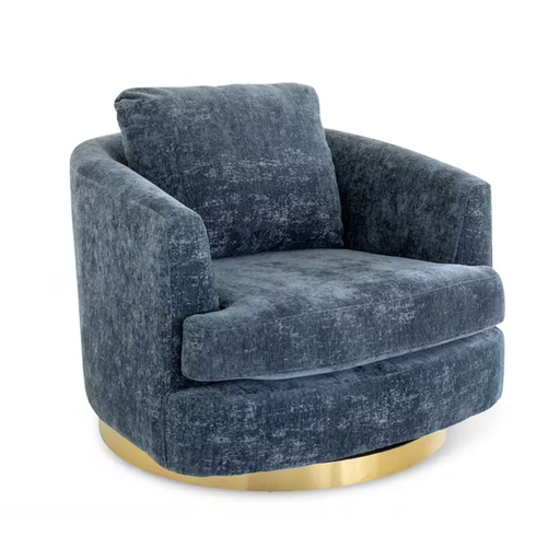 Bond Liberty Fabric Swivel Chair - Chrome Or Gold Base - The Furniture Mega Store 
