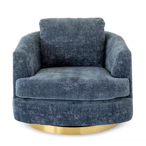 Bond Liberty Fabric Swivel Chair - Chrome Or Gold Base - The Furniture Mega Store 