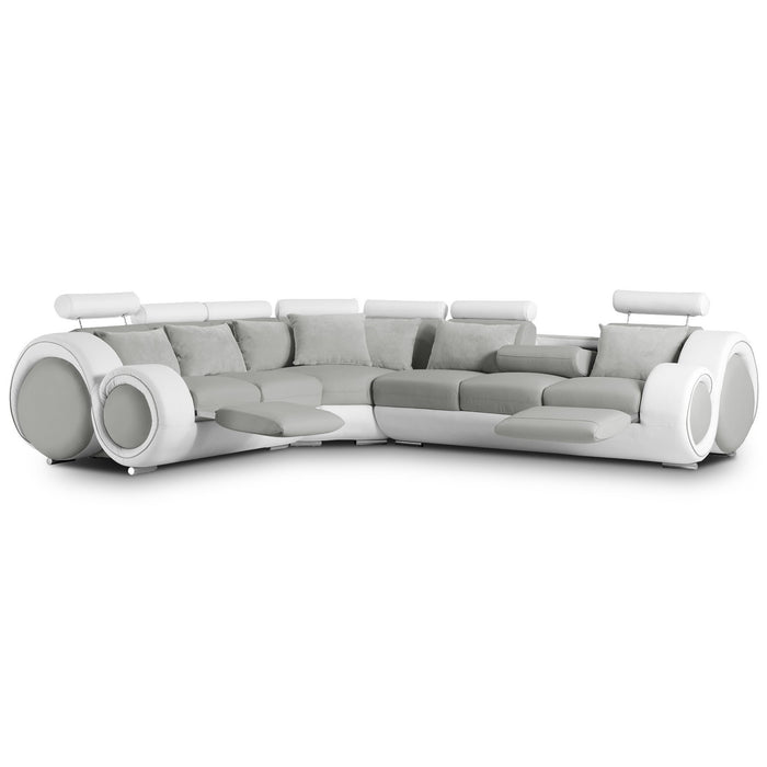 Stylo Corner Reclining Italian Leather Sofa - Various Options - The Furniture Mega Store 