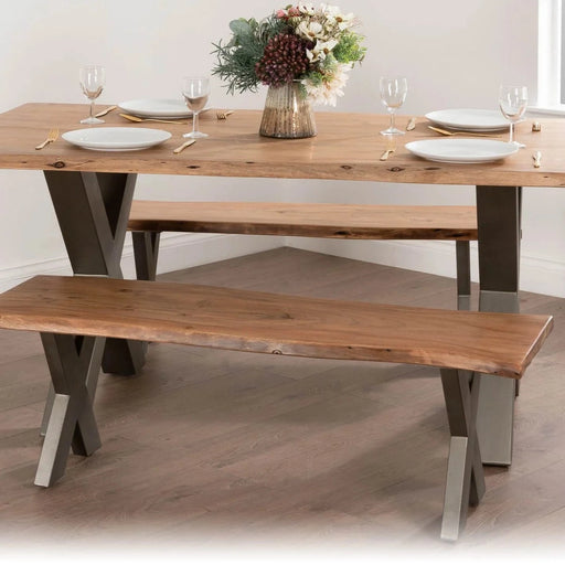 Live Edge Collection Dining Bench - 180cm - The Furniture Mega Store 
