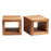 Maya Light Mango Wood Cubed Coffee Table Set - The Furniture Mega Store 