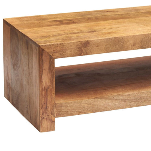 Maya Light Mango Wood Large Coffee Table - The Furniture Mega Store 
