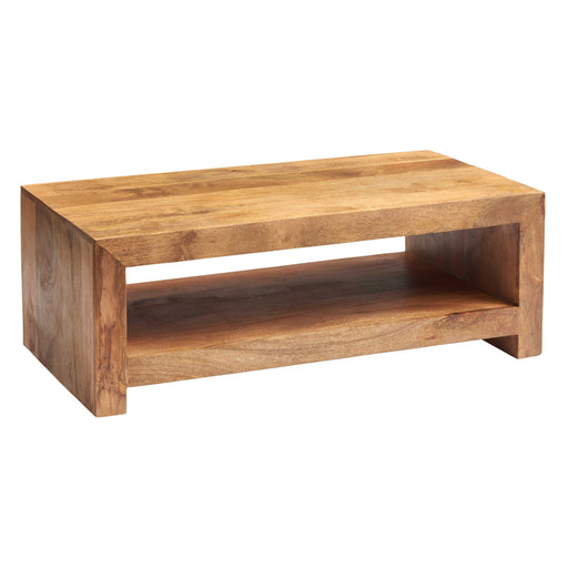 Maya Light Mango Wood Large Coffee Table - The Furniture Mega Store 