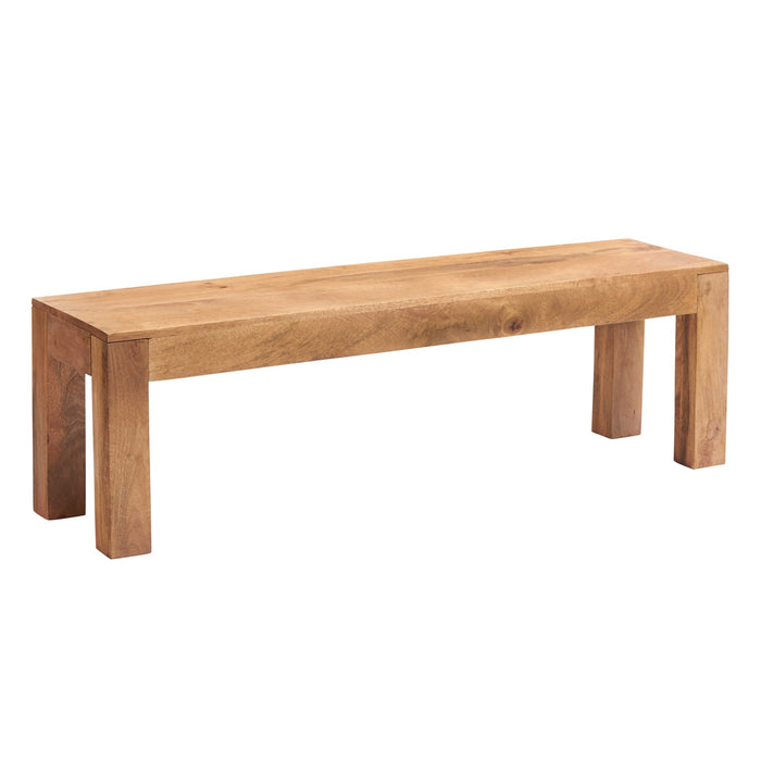 Maya Light Mango Wood Dining Bench - 145cm - The Furniture Mega Store 