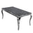 Louis 160cm Dark Grey Marble Dining Table & 6 Louis Grey Velvet Dining Chairs - The Furniture Mega Store 