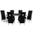 Louis 1.8 Black Marble Dining Table & 6 Sofia Velvet Lion Knocker Dining Chairs - The Furniture Mega Store 