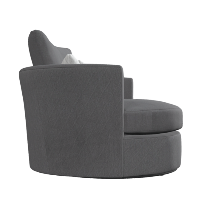 Lucy Fabric Swivel Chair - Choice Of Colours - The Furniture Mega Store 