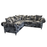 Luxor Lustro Velvet Corner Sofa - Choice Of Lustro Velvets - The Furniture Mega Store 