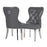 Mayfair Leather Square Ring Knocker Back & Steel leg Dining Chairs - Set Of 2 - Choice Of Colours - The Furniture Mega Store 