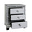 Crystal Edge Mirrored 3 Drawer Bedside Cabinet - The Furniture Mega Store 