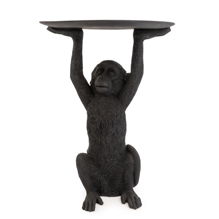 Marcel Monkey Black Resin Side Table | The Furniture Mega Store
