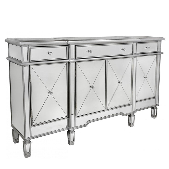 Silver discount mirrored sideboard