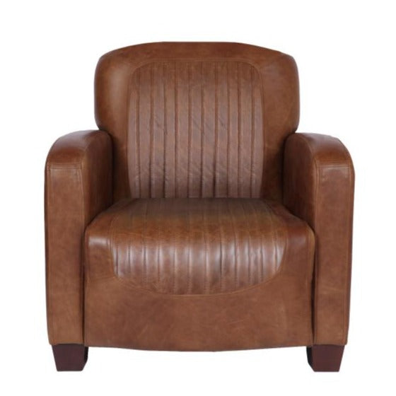 Barnstone Vintage Leather Occasional Chair - Choice Of Feet & Leathers - The Furniture Mega Store 