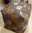 Harris Tweed & Brown Vintage Leather Patchwork Square Bean Bag - The Furniture Mega Store 