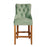 Hugo Velvet Buttoned Bar Stool - Various Options - The Furniture Mega Store 